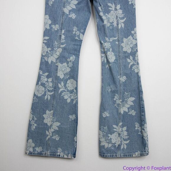 NEW Free‎ People We The Free Naiomi floral print flare jeans, 27 - Picture 10 of 14
